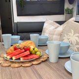 rPET Caravan Dinnerware Sets - Duck egg blue