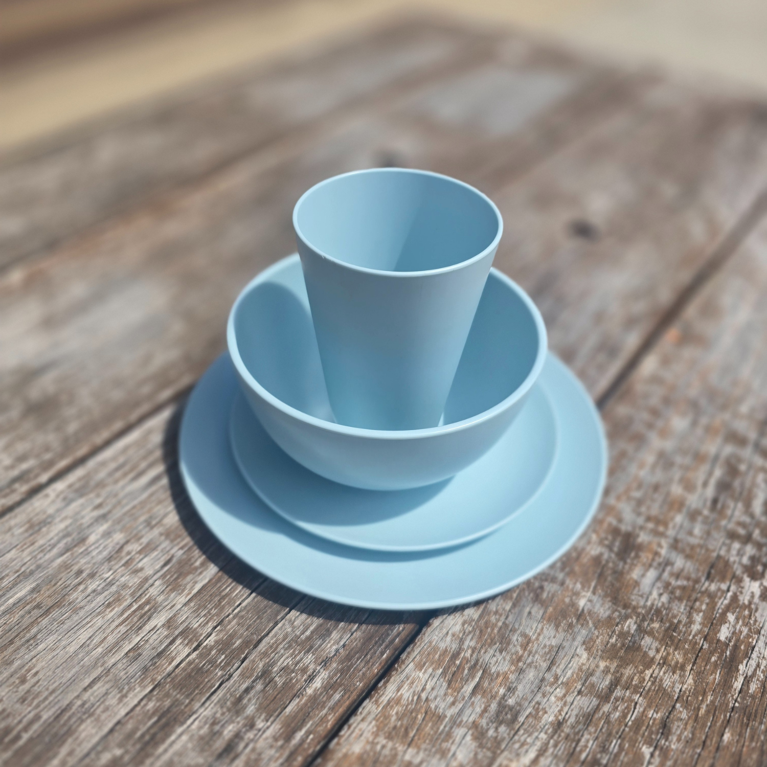 rPET Caravan Dinnerware Sets - Duck egg blue