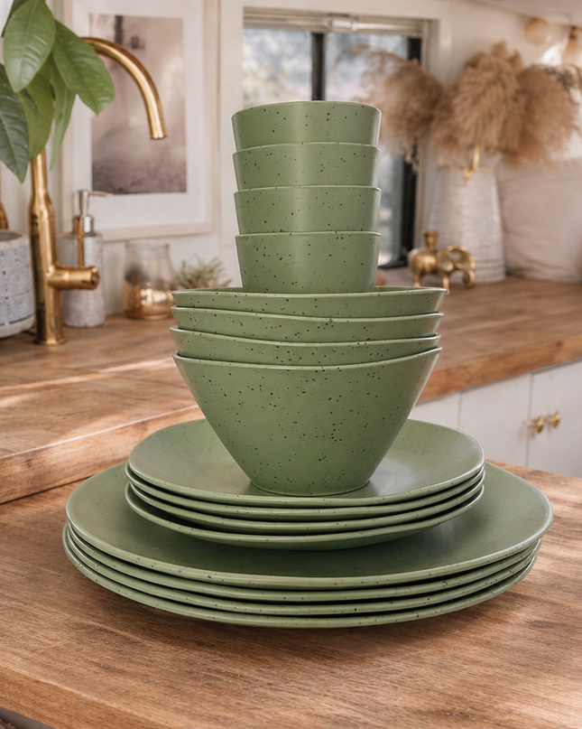 Caravan dinnerware - Speckled Matcha (PRE-ORDER - ships by June 17th)