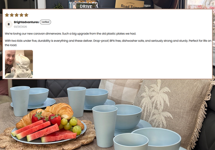 Caravan dinnerware - Duck egg blue