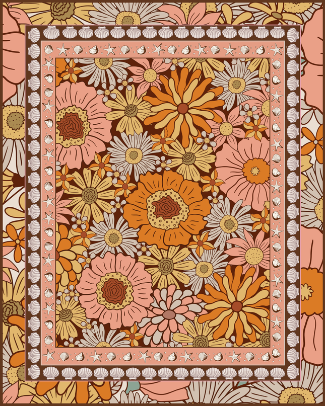 Sun-blossom Picnic Throw Rug