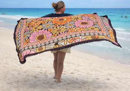 Sun-blossom Picnic Throw Rug