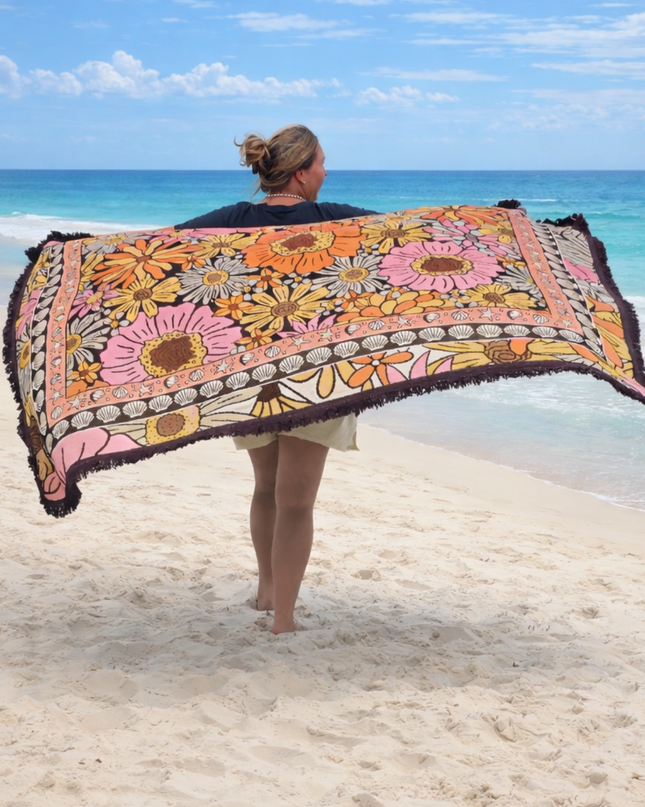 Sun-blossom Picnic Throw Rug
