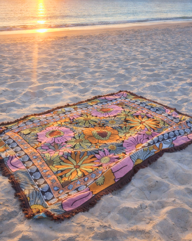 Sun-blossom Picnic Throw Rug