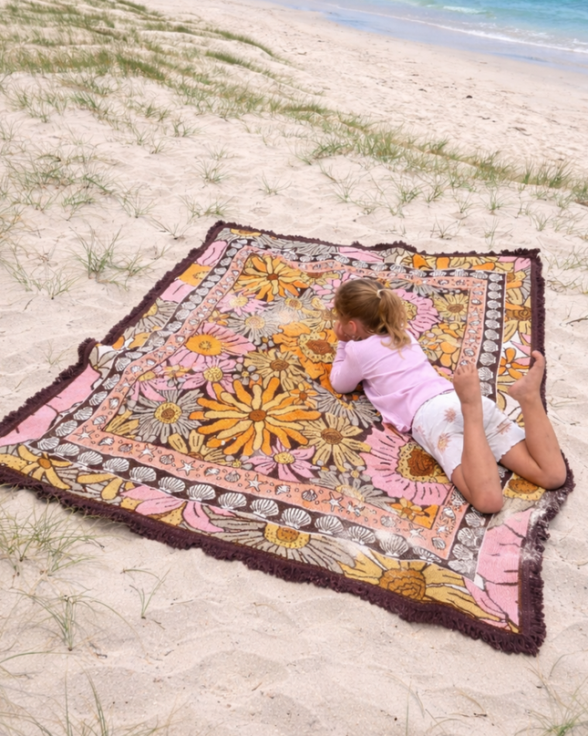 Sun-blossom Picnic Throw Rug