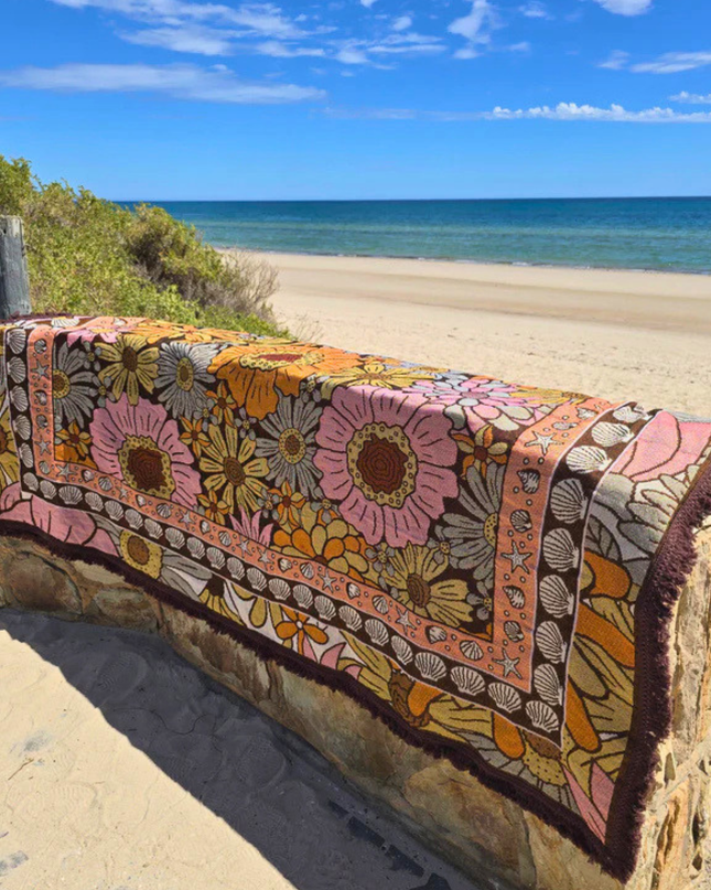 Sun-blossom Picnic Throw Rug
