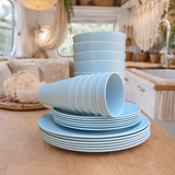 Caravan, Camping, outdoor, dinnerware, Duck egg blue, microwave safe, BPA free, nontoxic, non-toxic, dishwasher safe, drop proof, lightweight, certified, recycled, eco-friendly, affordable, freezer safe, van life, motorhome, cookware, travel friendly, kid friendly, afterpay, Australian owned and operated, business, camping brand, accessories, products, essentials, family, BBQ, Australia