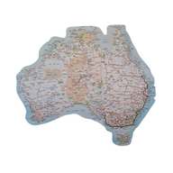 Map of Australia PVC vinyl sticker, track with sharpie marker, track your travels, oil-proof, water-proof, anti-uv, large, outdoor and indoor use, detailed, national parks, remote areas, australia
