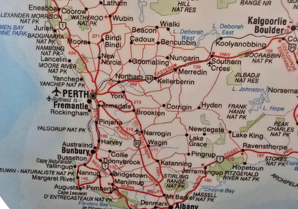 Map of Australia PVC vinyl sticker, track with sharpie marker, track your travels, oil-proof, water-proof, anti-uv, large, outdoor and indoor use, detailed, national parks, remote areas, australia