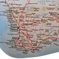 Map of Australia PVC vinyl sticker, track with sharpie marker, track your travels, oil-proof, water-proof, anti-uv, large, outdoor and indoor use, detailed, national parks, remote areas, australia