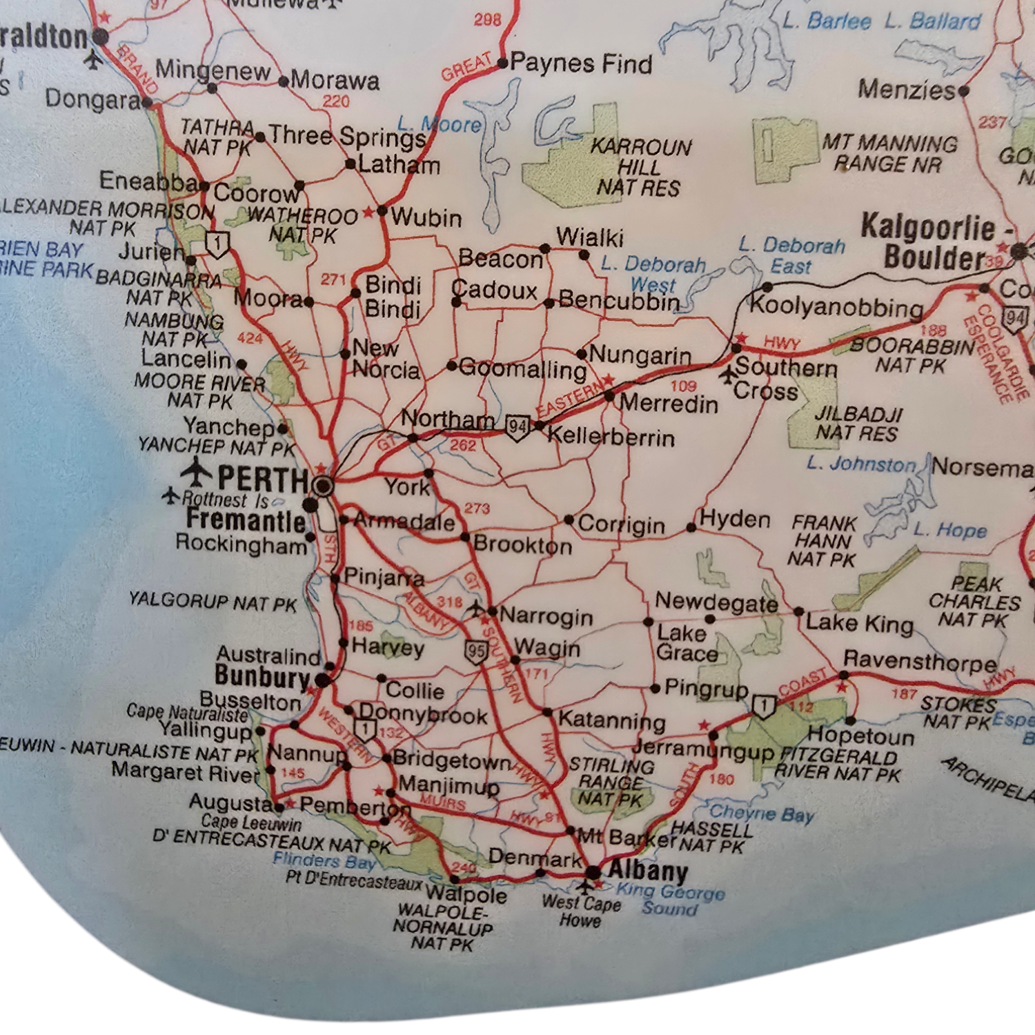 Map of Australia PVC vinyl sticker, track with sharpie marker, track your travels, oil-proof, water-proof, anti-uv, large, outdoor and indoor use, detailed, national parks, remote areas, australia