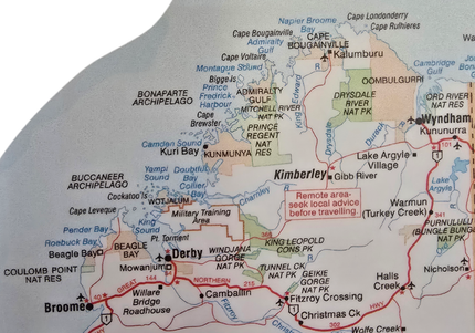 Map of Australia PVC vinyl sticker, track with sharpie marker, track your travels, oil-proof, water-proof, anti-uv, large, outdoor and indoor use, detailed, national parks, remote areas, australia