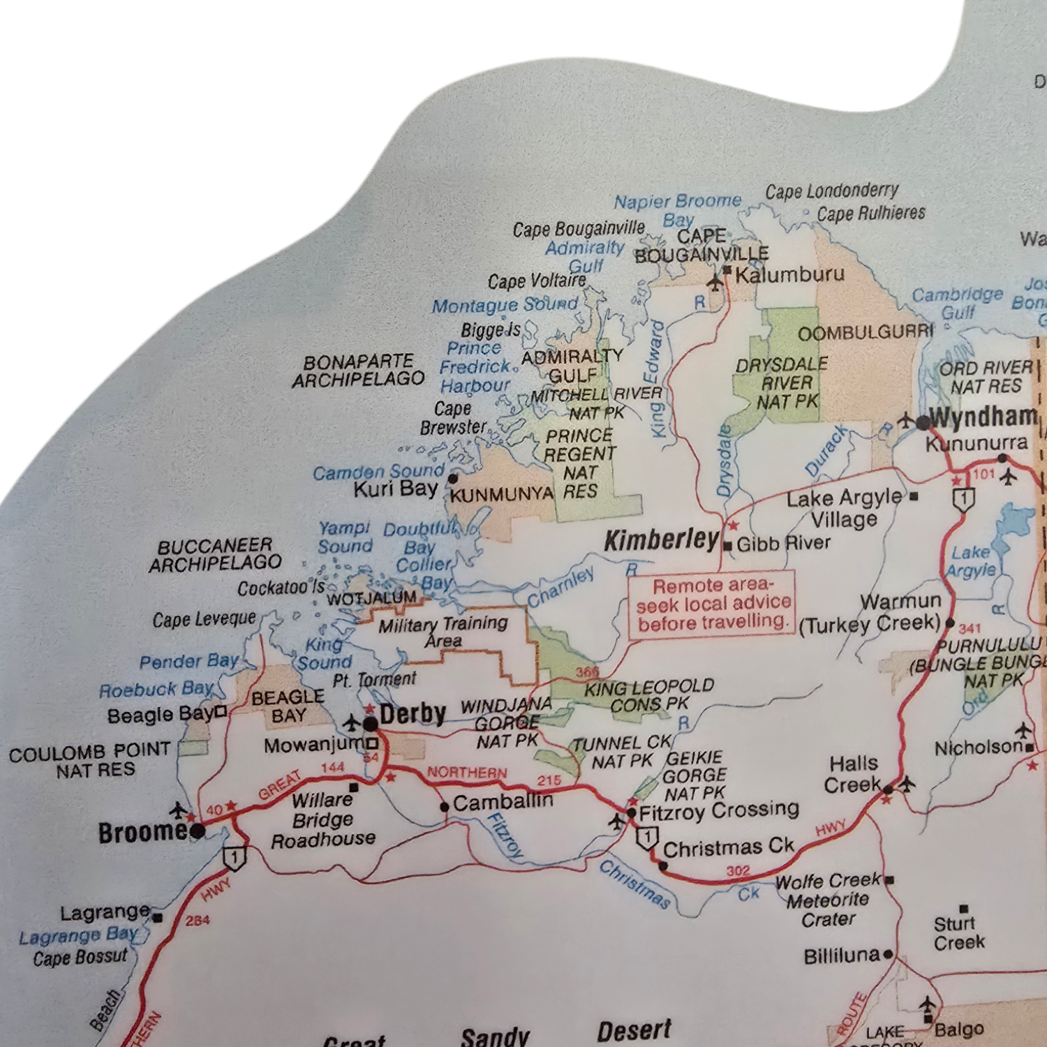 Map of Australia PVC vinyl sticker, track with sharpie marker, track your travels, oil-proof, water-proof, anti-uv, large, outdoor and indoor use, detailed, national parks, remote areas, australia