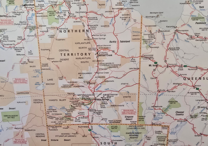 Map of Australia PVC vinyl sticker, track with sharpie marker, track your travels, oil-proof, water-proof, anti-uv, large, outdoor and indoor use, detailed, national parks, remote areas, australia