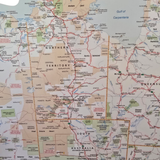 Map of Australia PVC vinyl sticker, track with sharpie marker, track your travels, oil-proof, water-proof, anti-uv, large, outdoor and indoor use, detailed, national parks, remote areas, australia