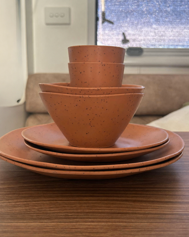 Caravan dinnerware - Speckled Burnt Orange
