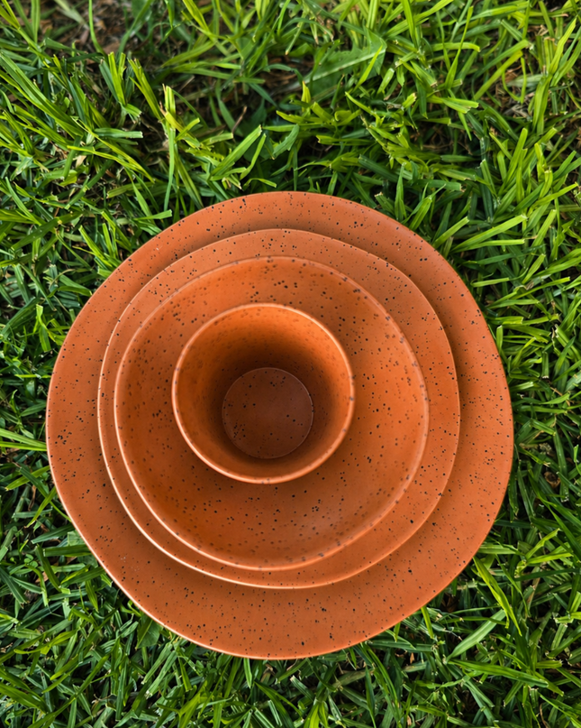 Caravan dinnerware - Speckled Burnt Orange