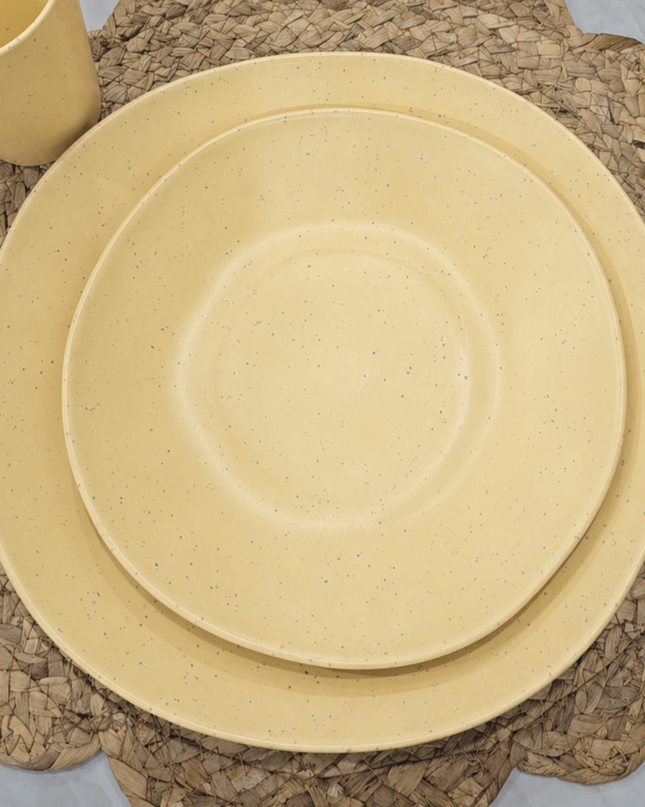 Caravan dinnerware - Speckled Lemon
