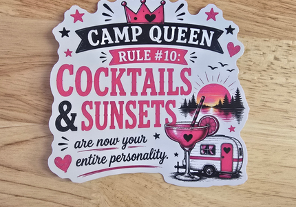 Camp queen stickers