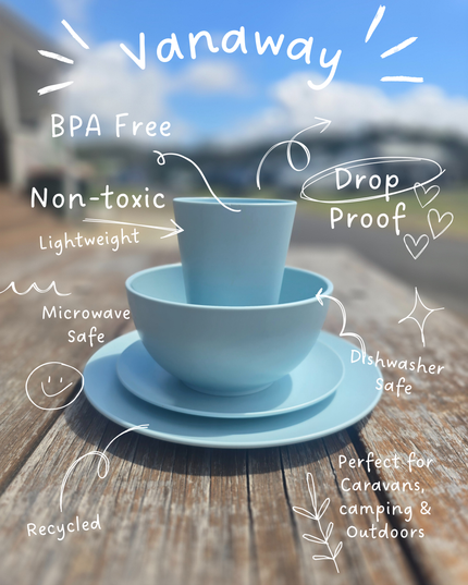 Caravan dinnerware - Duck egg blue (Pre-order! Read description)