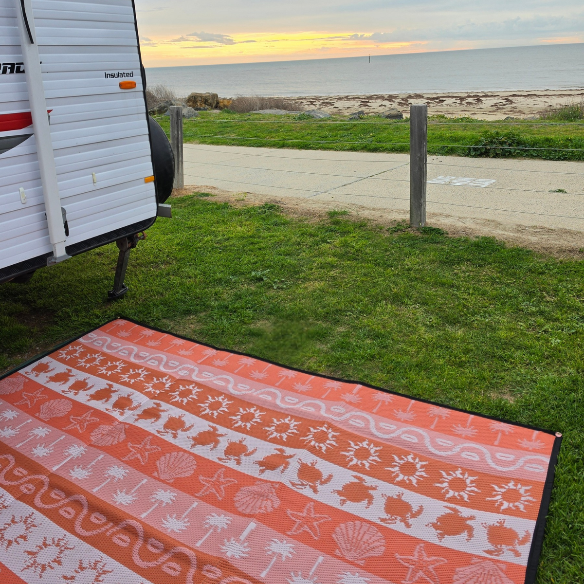 Sunset Sands Recycled Camping Mat  2.4 x 6m