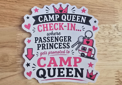 Camp queen stickers