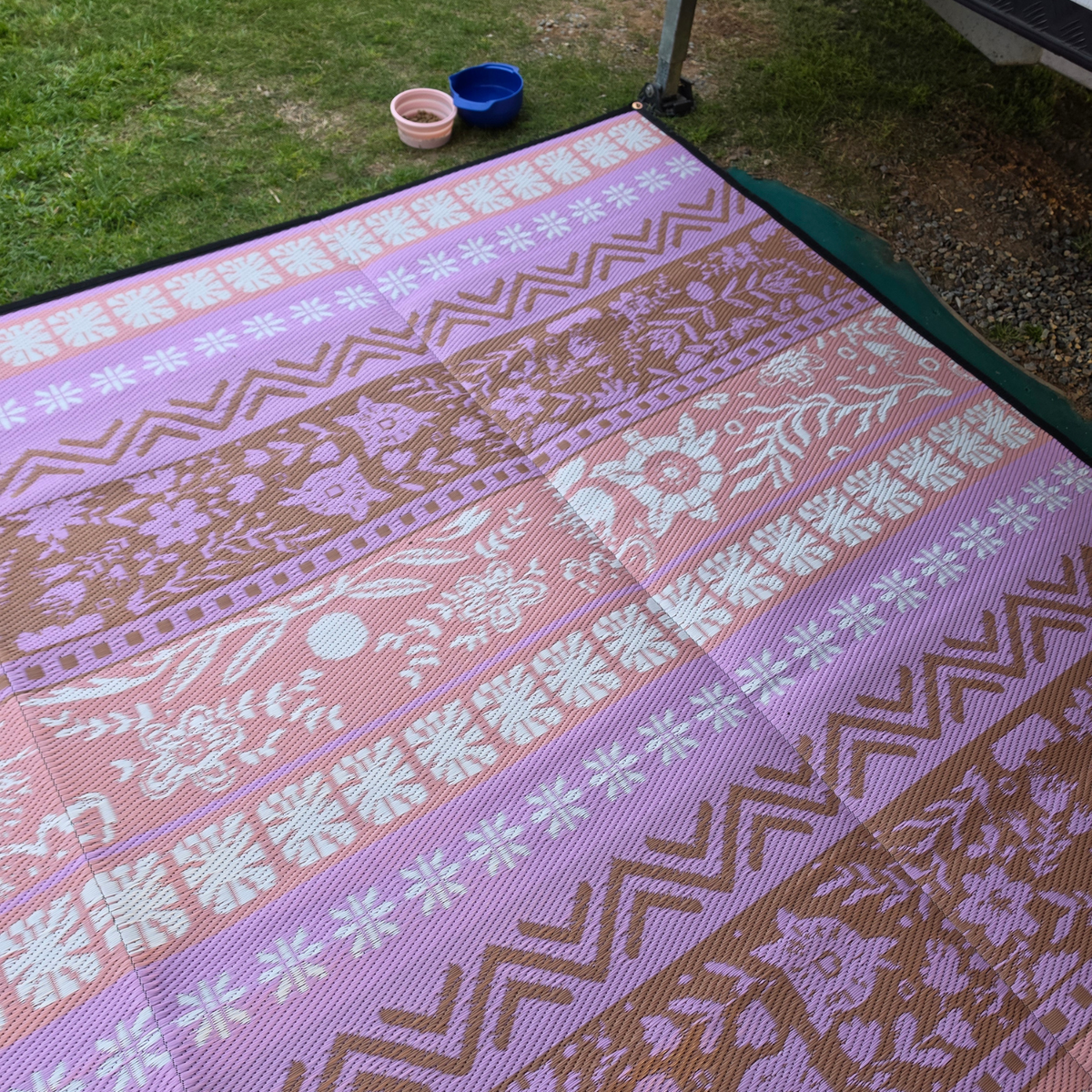 (PRE-ORDER) Boho Lavender Recycled Camping Mat  2.4 x 6m (SHIPS BY 30th NOVEMBER - NOT IN STOCK)