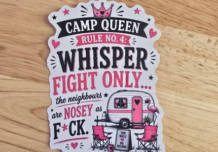 Camp queen stickers
