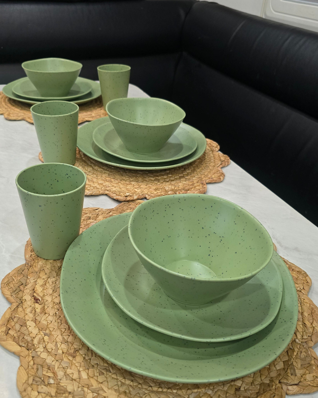 READ DESCRIPTION! Caravan dinnerware - Speckled Matcha (PRE-ORDER - ships by June 5th)