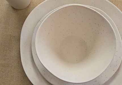 Caravan dinnerware - Speckled White
