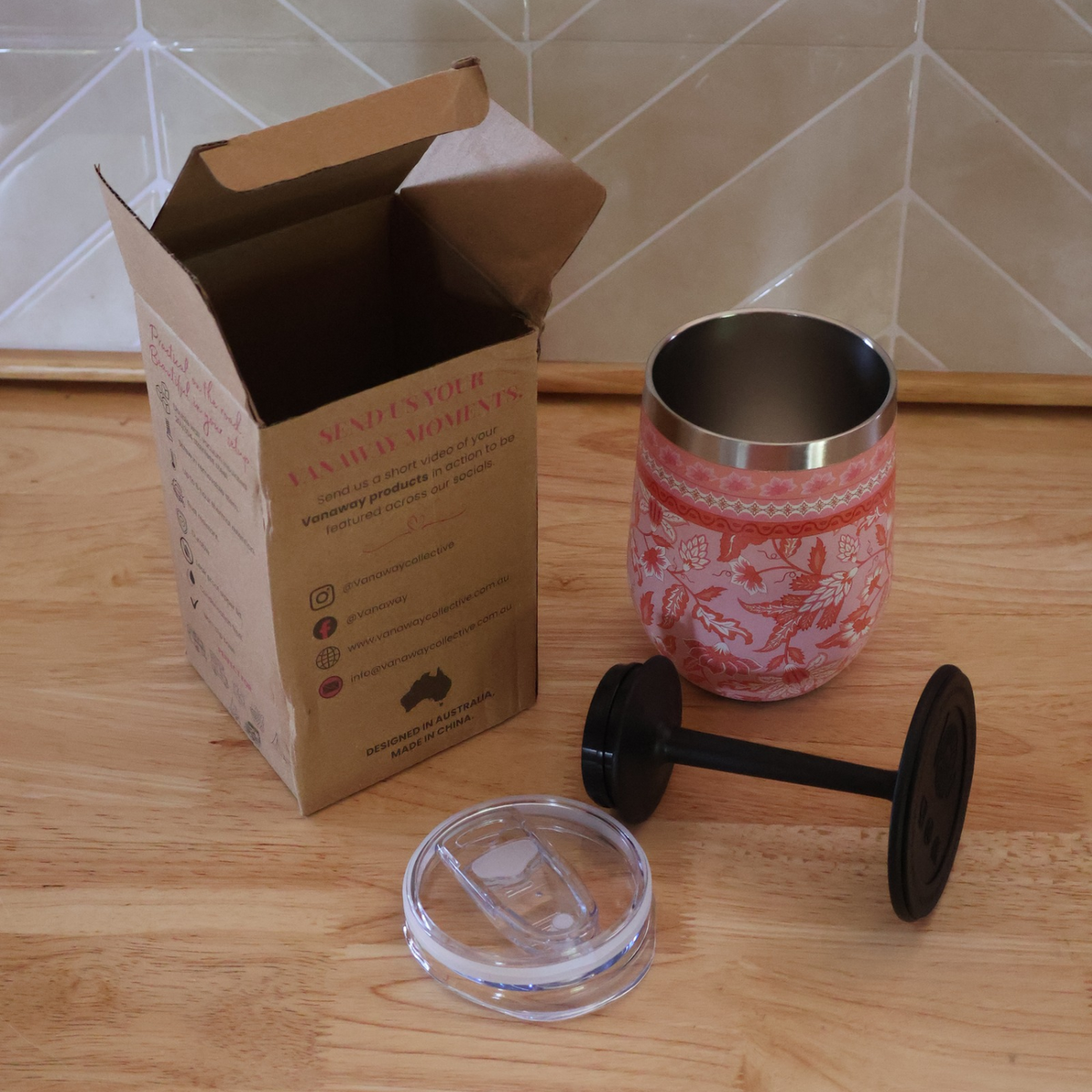 Floral Wine Tumblers l Damaged Box