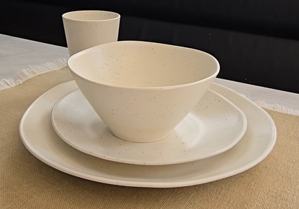 Caravan dinnerware - Speckled White
