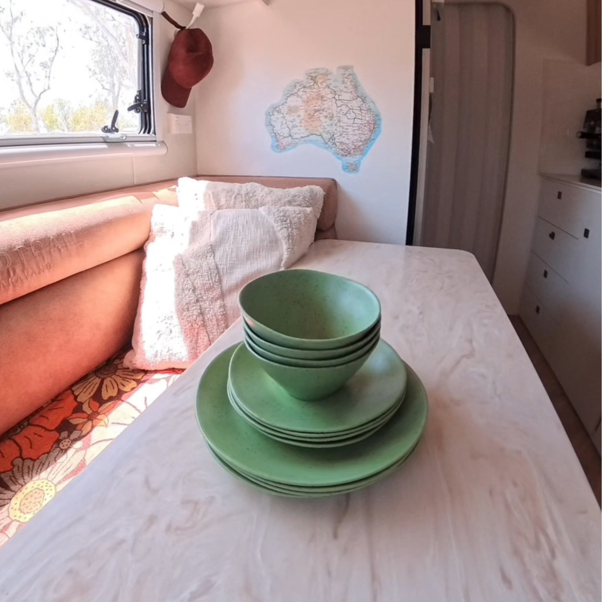 Speckled Matcha rPET Caravan Dinnerware Set