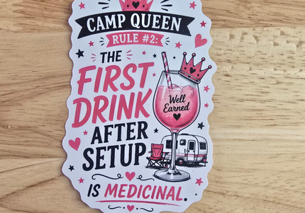 Camp queen stickers