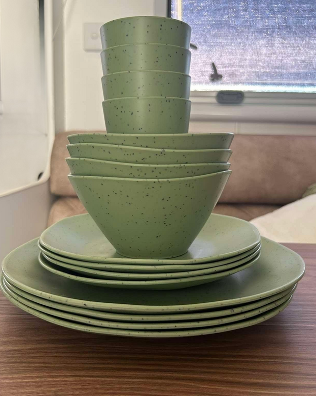 READ DESCRIPTION! Caravan dinnerware - Speckled Matcha (PRE-ORDER - ships by June 5th)