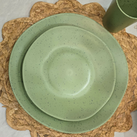 rPET Caravan Dinnerware Sets - Speckled Matcha