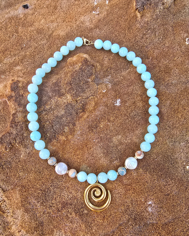 Salt water soul beaded necklace
