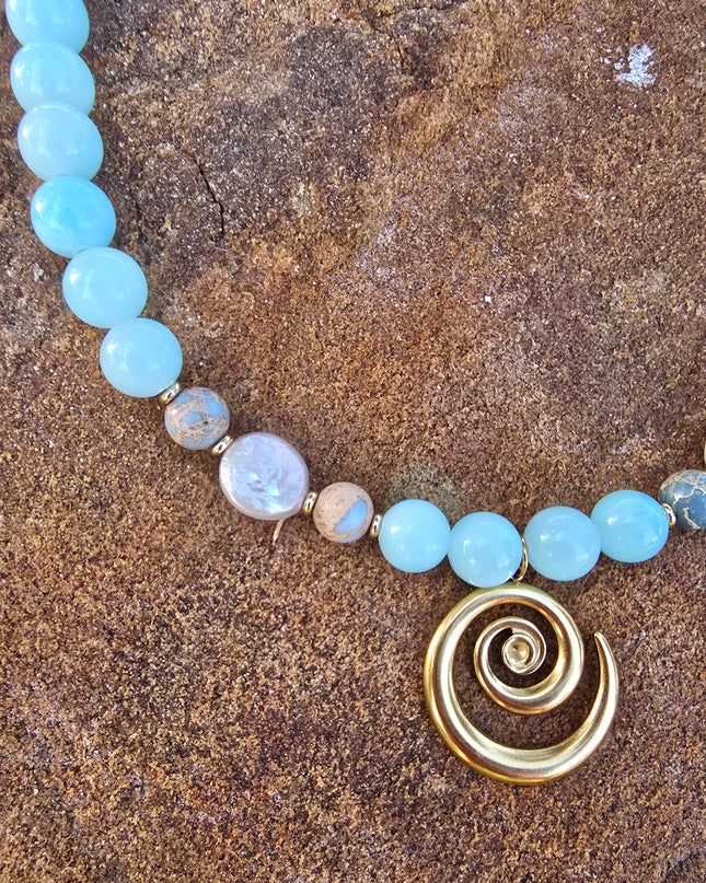 Salt water soul beaded necklace