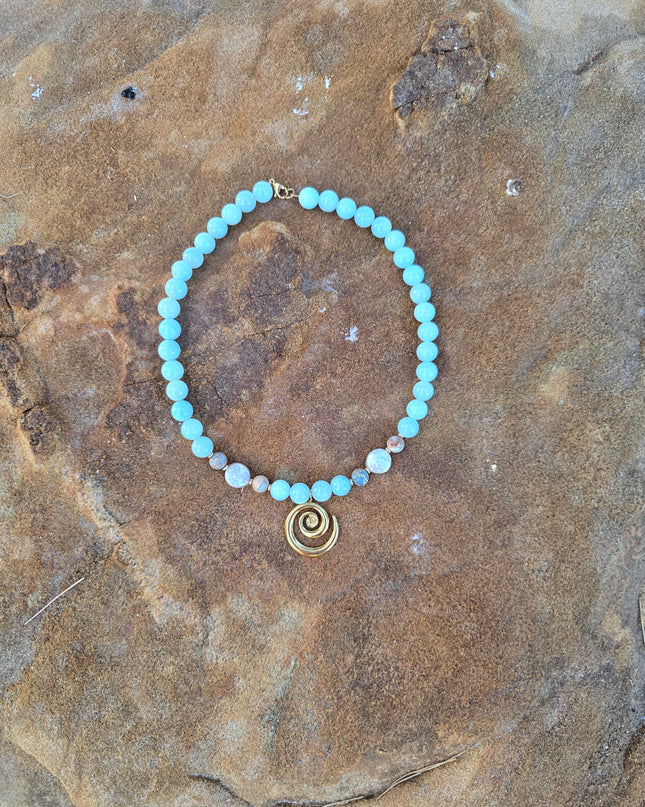 Salt water soul beaded necklace