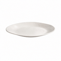 Vanaway Speckled Coconut 28cm dinner plate in food-grade recycled rPET with a speckled white finish